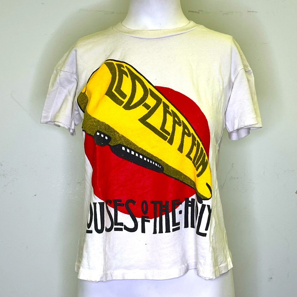 Madeworn Cropped LED Zeppelin Distressed Tee